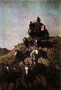 Frederick Remington Old Stage Coach of the Plains Spain oil painting reproduction